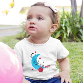 Camiseta De Bebé Personalizado Nap Time Moon