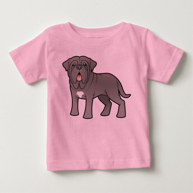 Camiseta De Bebé Personalizado Napolitano Mastiff (Anverso)