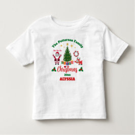 Camiseta De Bebé Personalizado Navidades de la familia blanca Santa