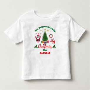 Camiseta De Bebé Personalizado Navidades de la familia blanca Santa
