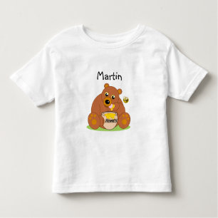 Camiseta De Bebé Personalizado, oso lindo, oso miel o oso de peluch