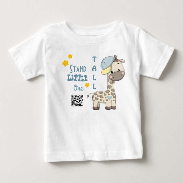 Camiseta De Bebé Personalizado Personalizado Baby Boy Giraffe (Anverso)