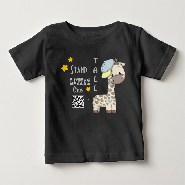 Camiseta De Bebé Personalizado Personalizado Baby Boy Giraffe (Anverso)