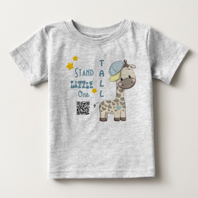 Camiseta De Bebé Personalizado Personalizado Baby Boy Giraffe (Anverso)