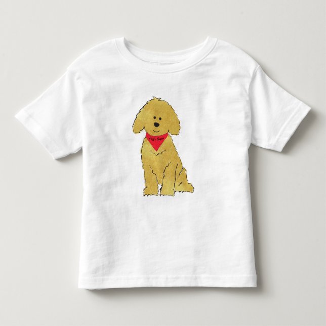 Camiseta De Bebé Personalizado personalizado Goldendoodle Puppy (Anverso)