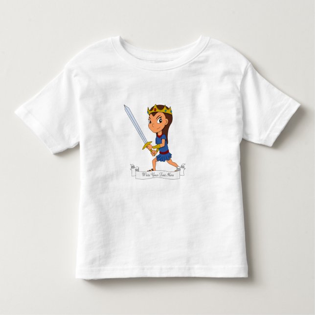 Camiseta De Bebé personalizado personalizado guerrero princesa (Anverso)