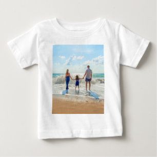Camiseta De Bebé Personalizado Photo Baby T-Shirt Tu regalo de foto