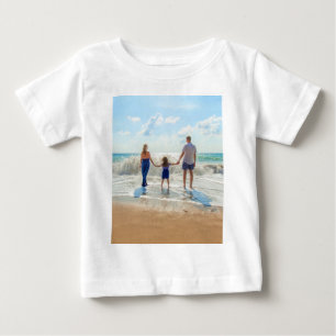 Camiseta De Bebé Personalizado Photo Baby T-Shirt Tu regalo de foto