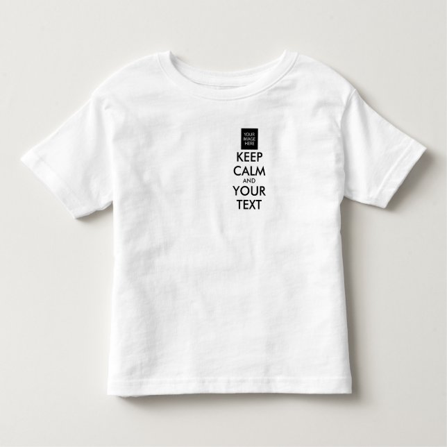 Camiseta De Bebé Personalizado por completo MANTENER CALMA Y TU TEX (Anverso)