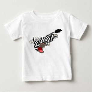 Camiseta De Bebé Personalizado Prankish Cebra Bebé Camiseta