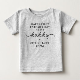 Camiseta De Bebé Personalizado Primer Día del Padre Nuevos Regalos 