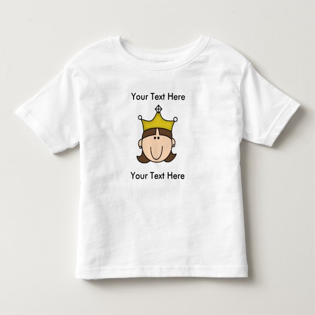 Camiseta De Bebé PERSONALIZADO PRINCES BROWN T-Shirt (Anverso)