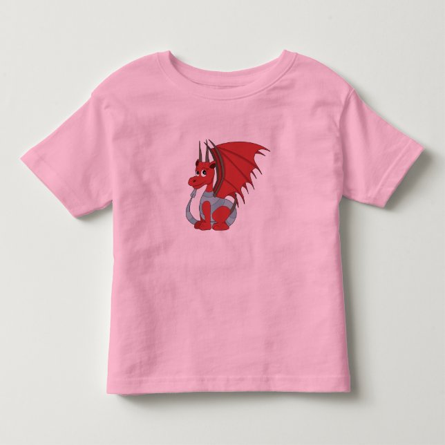 Camiseta De Bebé Personalizado Red Dragon (Anverso)