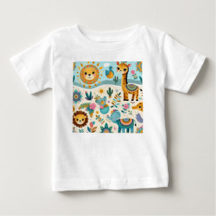 Camiseta De Bebé Personalizado Safari Animales Bebé