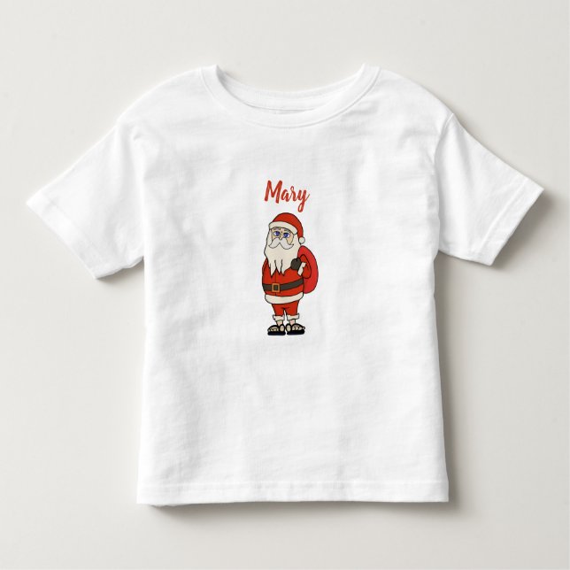 Camiseta De Bebé Personalizado Santa Claus Navidades Flip Flops (Anverso)