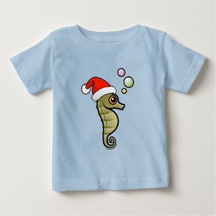 Camiseta De Bebé Personalizado Seahorse Santa