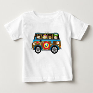 Camiseta De Bebé Personalizado Sixties Peace Hippie Van