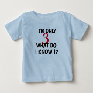 Camiseta De Bebé Personalizado Solo soy tres niños graciosos de la 