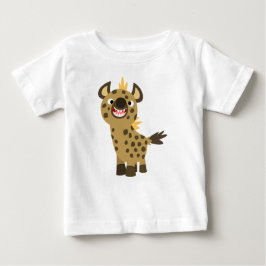 Camiseta De Bebé Personalizado sonriente, chiflada bebé, Hyena