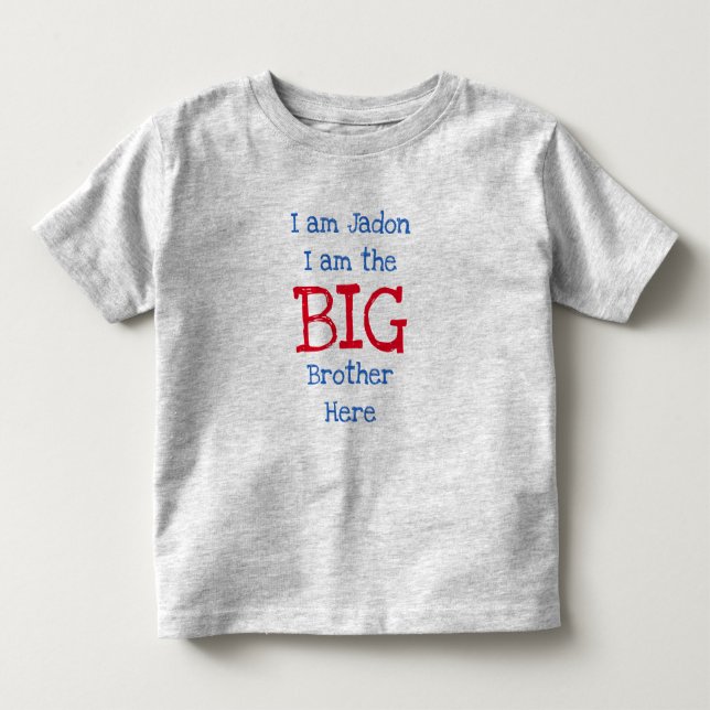 Camiseta De Bebé Personalizado Soy el Gran Hermano (Anverso)