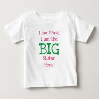 Camiseta De Bebé Personalizado soy la hermana mayor