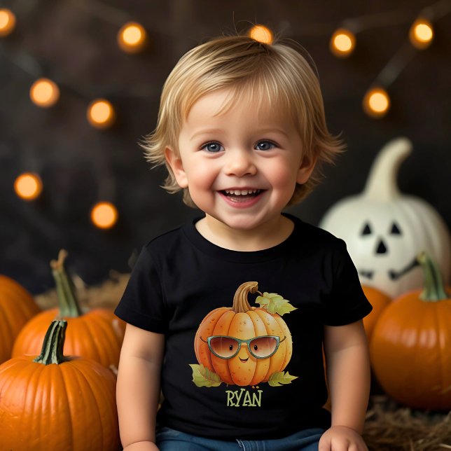 Camiseta De Bebé Personalizado Spookkin Calabaza Cute acuarela Hall (Subido por el creador)