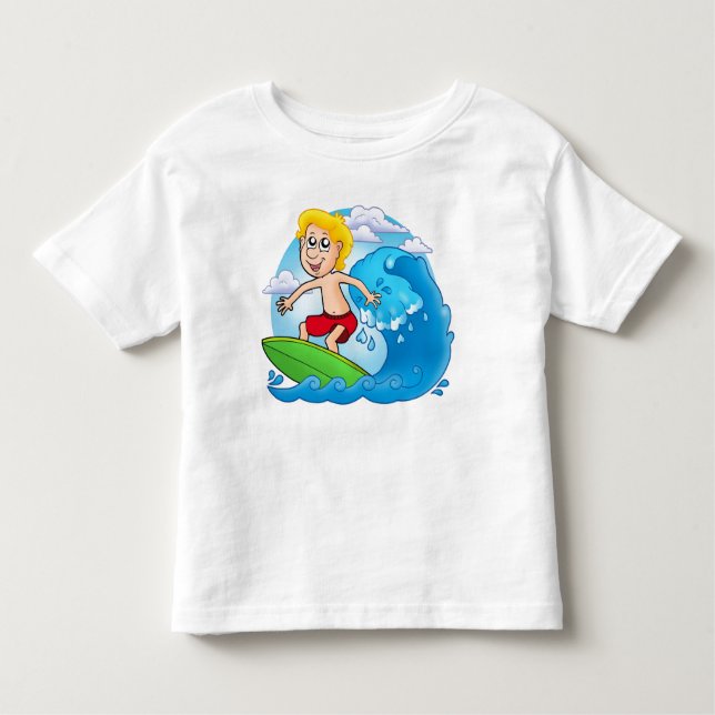 Camiseta De Bebé Personalizado_surf_boy (Anverso)