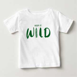 Camiseta De Bebé Personalizado Texto Manténgalo Salvaje
