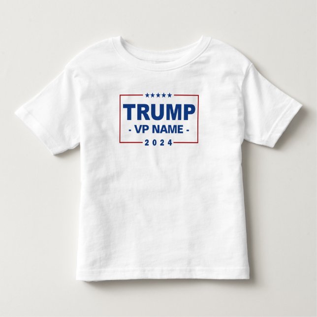 Camiseta De Bebé Personalizado Trump Vicepresidente 2024 (Anverso)
