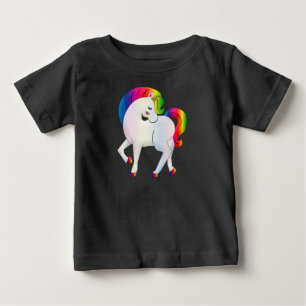 Camiseta De Bebé Personalizado unicornio de color arcoiris 46568