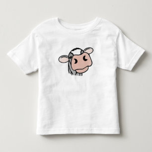 Camiseta De Bebé personalizado vaca lechera blanco negro rosa besar