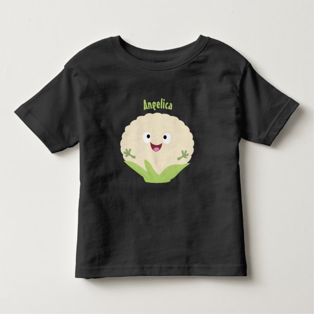 Camiseta De Bebé Personalizado vegetal de coliflor alegre y dulce (Anverso)