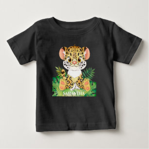 Camiseta De Bebé Personalizado Vida Silvestre Leopardo Bebé
