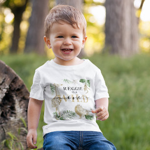 Camiseta De Bebé Personalizado 'Wild One' Jungla/Safari