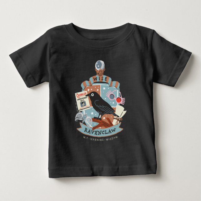 Camiseta De Bebé Personalizado Wise Ravenclaw Escudo (Anverso)