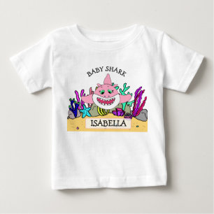 Camiseta De Bebé Personalizados Baby Shark Bebés