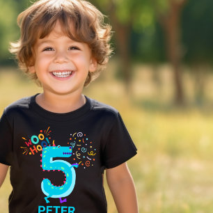 Camiseta De Bebé ¡PERSONALÍZALO! Woohoo Monstruo cumpleaños 5