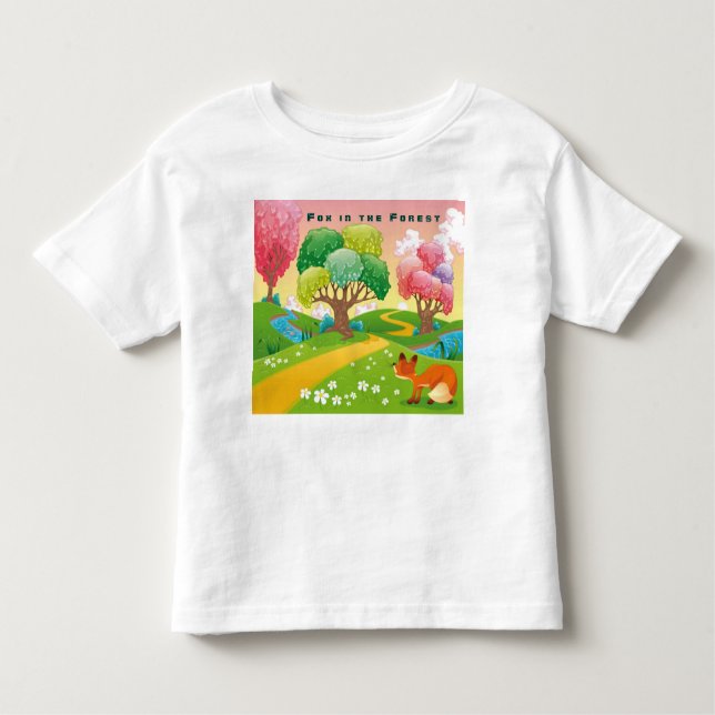 Camiseta De Bebé Personalizar a Fox en el bosque (Anverso)