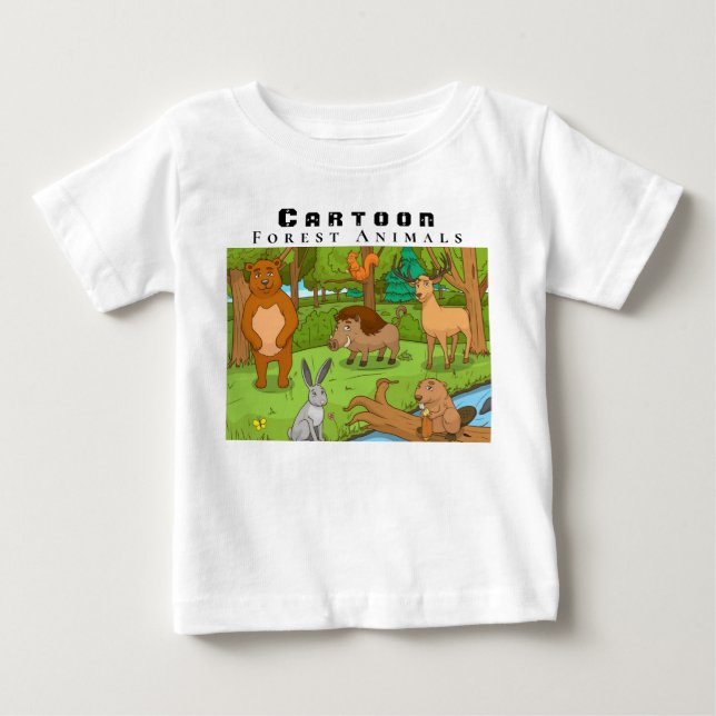 Camiseta De Bebé Personalizar animales forestales Personalizados (Anverso)