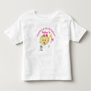 Camiseta De Bebé PERSONALIZAR burbujas pequeñas Feliz cumpleaños pa