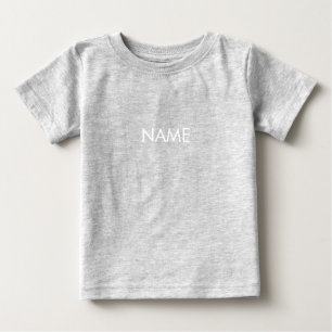Camiseta De Bebé Personalizar con nombre, letras blancas minimalist