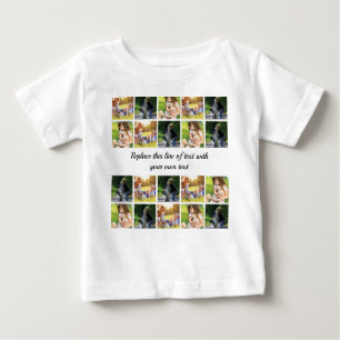 Camiseta De Bebé Personalizar el collage de fotografías y el texto