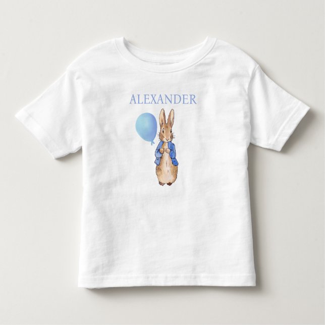 Camiseta De Bebé Personalizar el nombre del niño Peter el conejo (Anverso)