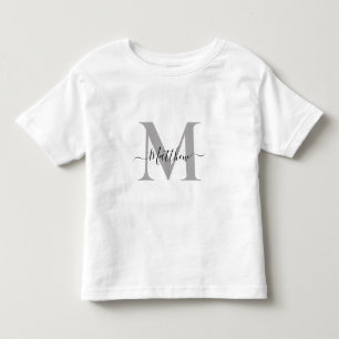 Camiseta De Bebé Personalizar el nombre inicial del monograma