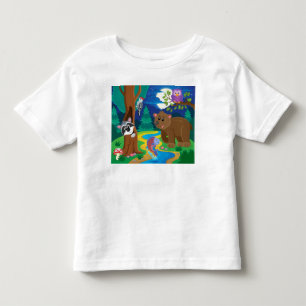 Camiseta De Bebé Personalizar los animales de los bosques de flujo