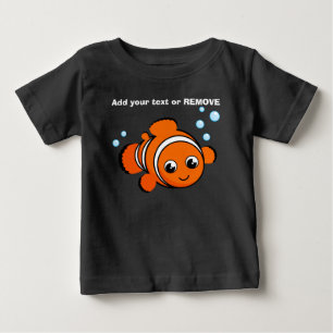 Camiseta De Bebé Personalizar, naranja de payaso lindo, diseño per