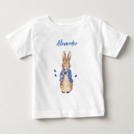 Camiseta De Bebé Personalizar Nombre Peter las mariposas azules de