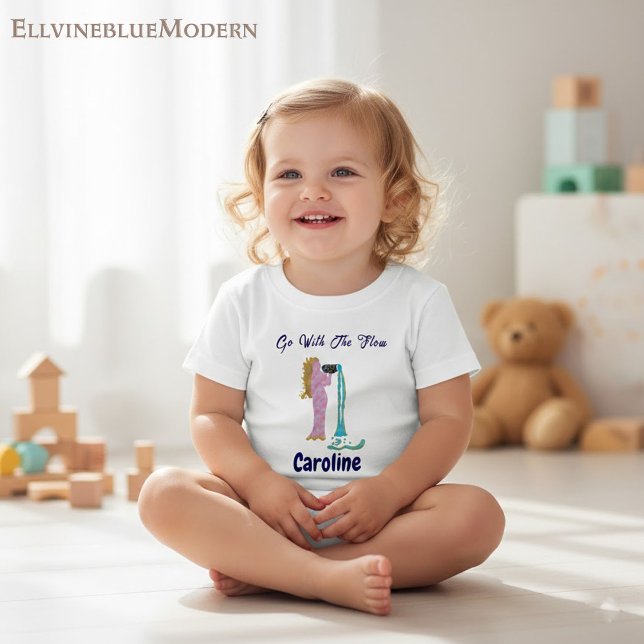 Camiseta De Bebé Personalized Aquarius Zodiac Impressionist Toddler (Subido por el creador)