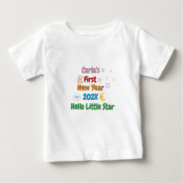 Camiseta De Bebé Personalized Baby’s First New Year – Cute Design