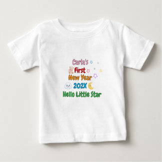 Camiseta De Bebé Personalized Baby’s First New Year – Cute Design